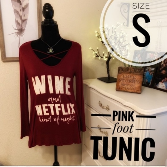 Wine and Netflix Kind of Night Long Sleeve Top - Picture 6 of 6